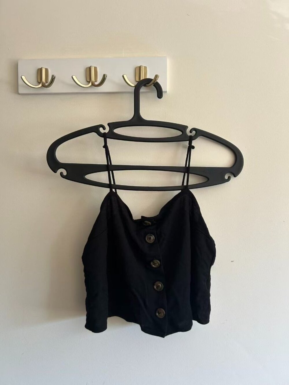 Topshop Black Lace Up Back Cami Tank Top Size 4 Viscose Nylon